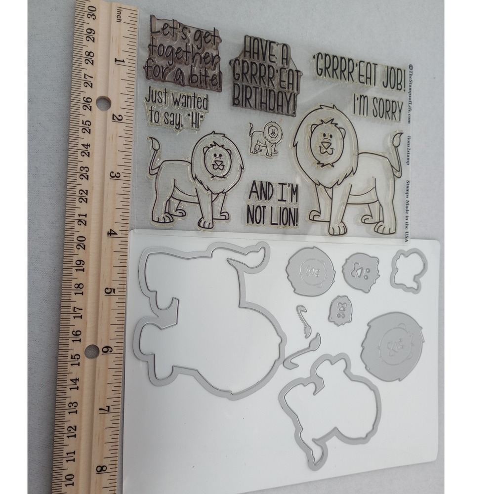 The Stamps of Life Lions2stamp Stamp Die Set Lion Animal